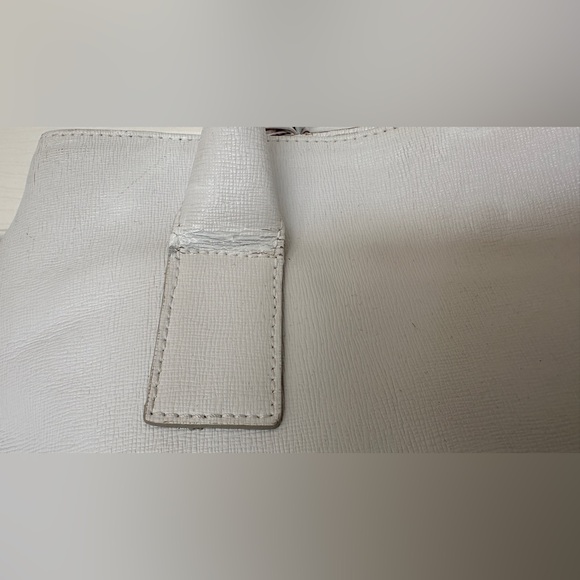 Furla White Leather Satchel with Scarf-Wrapped Handle - Picture 4 of 16